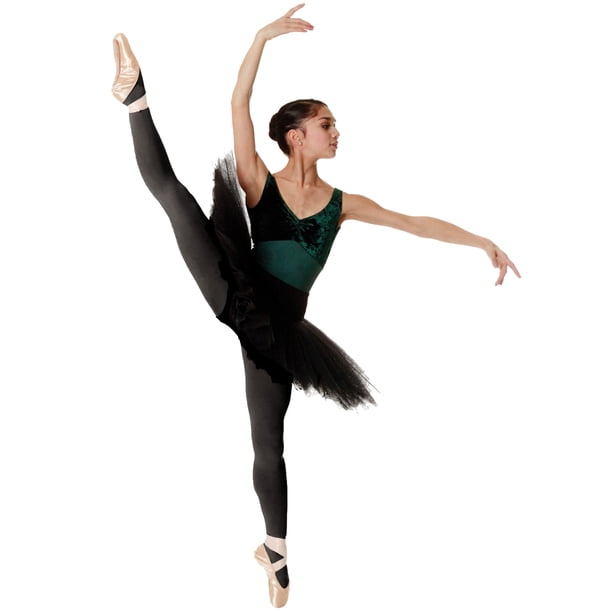 Silky - Medias de Ballet convertibles para mujer (1 par) (Negro)