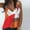 Orange, variant on Azrian Womens Tops Fall Saving,Womens Plus Blouses Sleeveless Casual V-Neck Metal Buckle Sling Printed Vest Tank Tops Blouse Camisole on