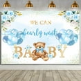 thumbnail image 4 of We Can Bearly Wait Baby Shower Backdrop for Boy Bear Baby Shower Background Sky Blue Balloons Floral Boy Bear Party Baby Shower Decoration Banner Supplies for Photo Booth Props, 4 of 5