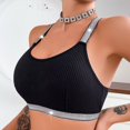 thumbnail image 5 of Women's Y Back Bra Silver Ribbon Crop Top Wireless Lingerie, Sexy Beautiful Back Underwear, Push Up Gathering Vest, Side Support Camisole, Fashion Outer Wear Bralette, 5 of 6