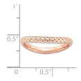 thumbnail image 2 of 2.25mm Sterling Silver Stackable Polished Pink-plate Wave Ring - 2.5 Grams - Size 7, 2 of 2