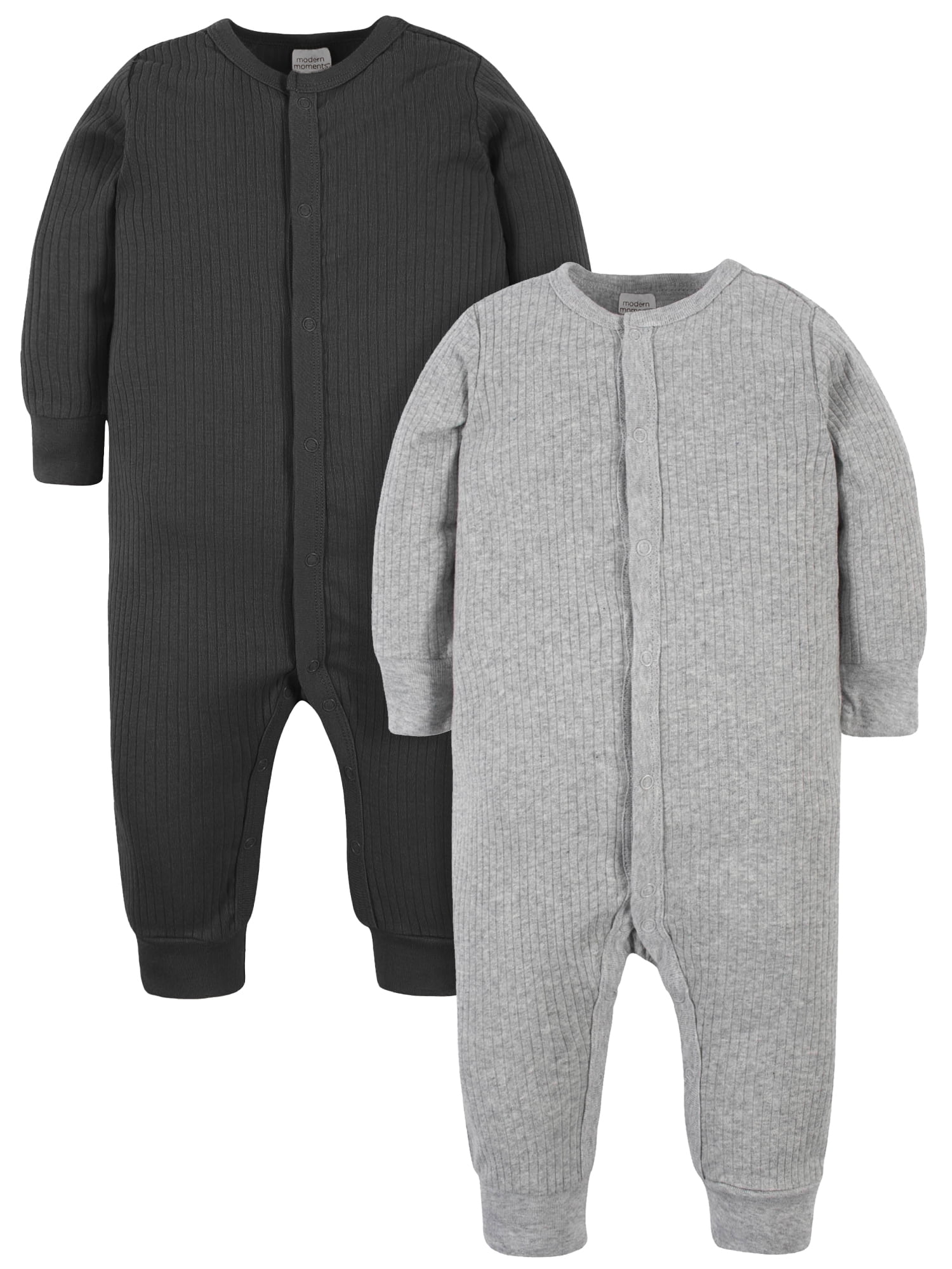 Modern Moments by Gerber Baby Boy Coveralls, 2Pack, Newborn12 Months
