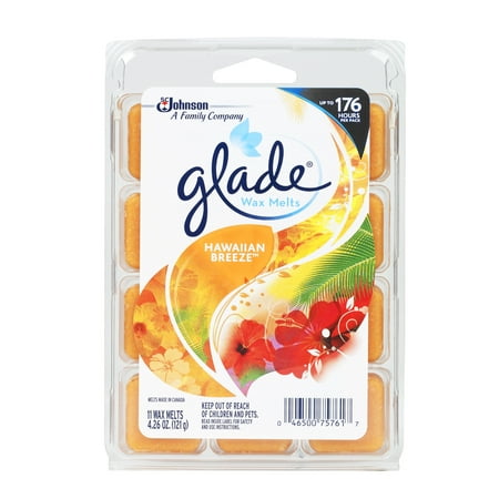 Glade Wax Melts, Hawaiian Breeze, 4.26 Oz. (Pack of 11)