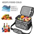 thumbnail image 5 of Cow Print Pattern Insulated Lunch Box for Women Men, Medium Leakproof Cooler Bag with Adjustable Strap, 10"x6.7"x8", 5 of 6