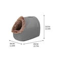thumbnail image 2 of Cama tipo cueva gruesa y cálida para mascotas - Nido portátil aislado y cerrado para dormir para perros y gatos - Refugio acogedor con cojín de apoyo - Diseño moderno para protección invernal, 2 of 9