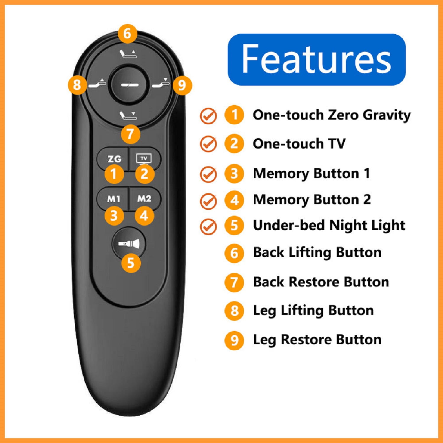 Adjustable Bed Frames Queen Size with Wireless Remote,Memory Button,Zero Gravity ,Electric Bed Base,Ergonomic Adjustable Head and Foot, Under-Bed Night Light,Durable Motor,Weight Capacity 800 lbs