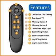 Adjustable Bed Frames Queen with Wireless Remote,Memory Button,Zero Gravity ,Electric Bed Base,Adjustable Head and Foot, Durable Motor,Under-Bed Light