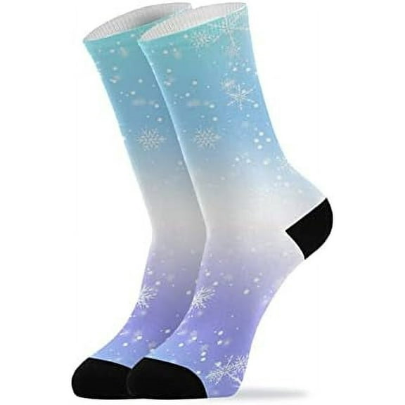 Coolnut Rainbow Socks Winter Warm Socks Fashion Print Socks Novelty Casual Socks for Men Women( 1 Pack)