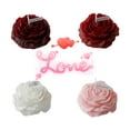 thumbnail image 2 of 4 Pcs Low Temperature Candles Red Rose Flower Shaped Scented Candles, Adult Low Heat Romantic Wax Play Candles for Lovers Couples Date Night, 2 of 9