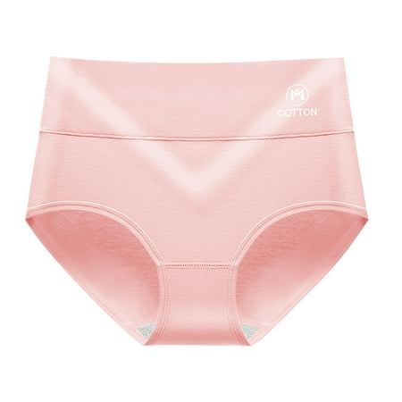 vigerkar High Waisted Underwear For Women Full Coverage Soft Tummy Control Shaping Panty Seamless Panties Pink  XXL