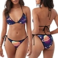 thumbnail image 3 of Disketp Planet Pastel Galaxy para Bañador de Dos Piezas para Mujer, Bikini Sexy Halter String, Conjunto de Bikini en Triángulo, 3 of 6