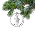thumbnail image 3 of Christmas Spinning Silver Metal Ornament Star - Set of 12, 3 of 3