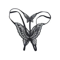 Women Sexy G-String Thong Summer Butterfly Lace Panties Low Waist Elastic  Bandage Underwear Underpants Female Hollow Out Briefs Panties 