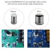 SUPERNIGHT LED Light Strip Dimmer, DC 12V-24V 30A PWM Dimming Controller for Dimmer Knob Adjust Brightness ON/Off Switch with Aluminum Housing (Aluminum Dimmer)
