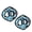 2PK Blue Camo 3WayRing, variant on TUFFY® Ultimate Ring Yellow Bone, 2-Pack, Durable Plush Squeaky Dog Toys