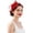 C-Red4, variant on DHFJKG Women Flower Headband, Beaded Lace Tea Party Headpiece, Hair Accessory For Wedding Halloween