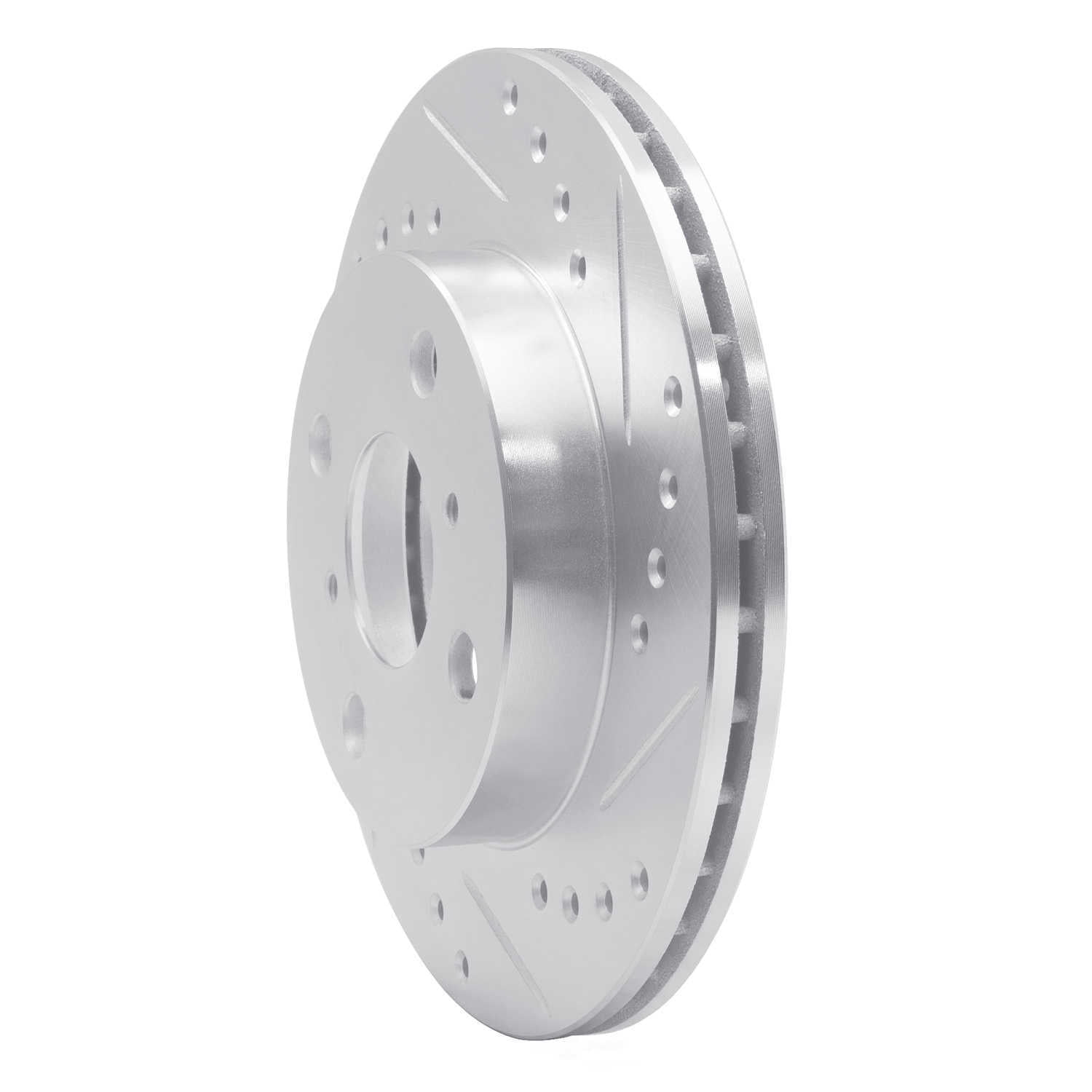 Dynamic Friction Company 631-76070R DFC Brake Rotor - Drilled And Slotted - Silver