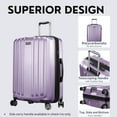 thumbnail image 2 of Ricardo Beverly Hills Kentfield Hardside 24" Expandable Checked Spinner Luggage, Silver Lilac, 2 of 7