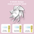 thumbnail image 5 of RUXAN Mini Portable Fan - Rechargeable Handheld Fan, 7 Color LED Lights, 3 Speeds Personal Small Pocket Fan for Travel, Makeup, Eyelash Extensions, Kids, Girls, Women - Yellow, 5 of 13