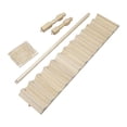 thumbnail image 3 of Xuanheng Miniature Wooden Staircase in 1:12 Scale for Dollhouses, Handrail Model, Simulated Unpainted Stair Step Model for DIY Scene Projects Left Handrail, 3 of 8