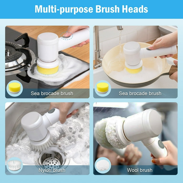 Lefree Electric Spin Scrubber, Cordless Cleaning Brush with 8