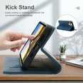 thumbnail image 6 of Magnetic Clasp Flip Leather Wallet Case Card Slot Holder Stand Shockproof Phone Cover For Samsung Galaxy A14 5g-Blue, 6 of 7