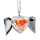 thumbnail image 1 of Collar colgante Unbranded Alas de ángel Marmol Blanco Naranja, 1 of 3