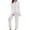 White, variant on ibuvkizy Womens Pajama Sets Winter,Women's Long Sleeve Home Pocket Printed Pajama Set for Daily Home Wear White,S
