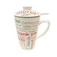 thumbnail image 1 of Infuseur Merci en Plusieurs Langues, Tasse avec Couvercle, 1 of 1