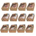 thumbnail image 1 of Cajas de dulces de Navidad Matsuzay 12 piezas Papel Kraft Exquisito Regalo pequeño Paquete de galletas de chocolate, 1 of 6