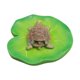 thumbnail image 2 of Escultura de tortuga sobre hoja de loto, 9,9 x 3,6 cm, decoración paisajística multiusos, estatua de resina para acuarios, ligera., 2 of 9