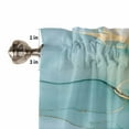 thumbnail image 3 of Valances for Windows Green Marble Abstract Modern Art Green Gradient Waves Valance Rod Pocket Window Treatments Curtains for Kitchen Small Windows Living Room Bedroom Bathroom, 54"x18", 3 of 7