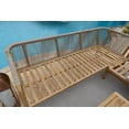 thumbnail image 6 of Rimini 3-Piece Teak Wood Outdoor Patio Conversation Sectional Set W/2-Piece Sectional and Coffee Table, 6 of 8