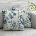 thumbnail image 3 of Creowell Spring Flower Pillow Covers, Blue Chinoiserie Floral Seasonal Holiday Decorative Throw Pillows Cushion Cases for Home Couch Sofa Decor，Multi-Size, 3 of 5