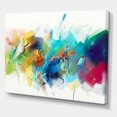 thumbnail image 1 of Designart - Histoire Turquoise avec des Touches de Jaune et Rouge - Tableau Moderne sur Toile, 1 of 2