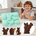 thumbnail image 5 of Molde de silicona de conejo de Pascua y zanahoria para hacer jabón de gelatina de chocolate DIY, 5 of 5