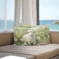 thumbnail image 4 of Outdoor Pillow Cover Lamb Set of 2 Waterproof Throw Pillowcases Wild Daisy Spring Green Flowers Plant Decorative Patio Furniture Pillows for Couch Garden Indoor & Outdoor Use, 4 of 9