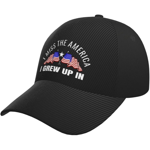 I Miss The America I Grew Up in Distressed Dad Hat Baseball Caps for Men 90s Washed Denim Adjustable Strapback Baseb