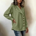 thumbnail image 4 of NominalSnug Button down Shirts for Women Long Sleeve Shirts Collared Dressy Casual Blouses Loose Fit Fall Tops, 4 of 8