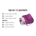 thumbnail image 3 of Bolso de hombro para mujer, bolso amplio con múltiples bolsillos, bolso cruzado para mujer, bolso de mano a la moda, bolso con asa superior, rosa S JFHHH pequeña, 3 of 5