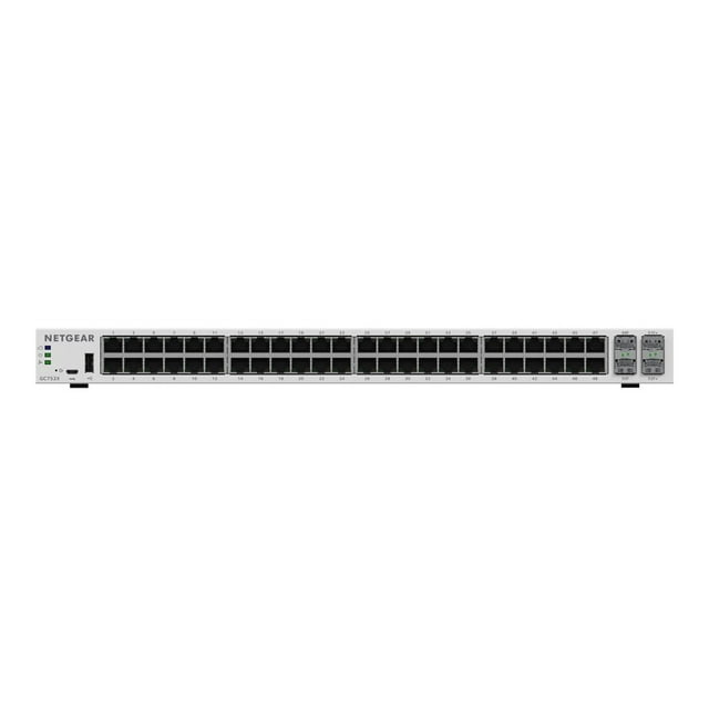 NETGEAR Smart GC752X - Switch - L3 - Smart - 48 x 10/100/1000 + 2 x Gigabit SFP (uplink) + 2 x 10 Gigabit SFP+ (uplink) - Bureau, Rackable