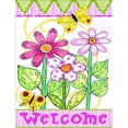 thumbnail image 1 of Carolines Treasures PJC1048GF Fleur Bienvenue Drapeau Jardin Taille, 1 of 3