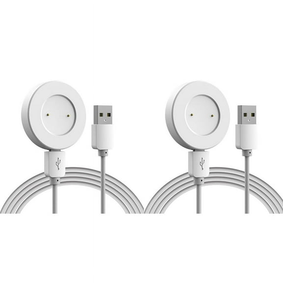 2X Magnetic Fixed Charging Cradle for Watch Gt & for Watch Magic Smart Watch Charger   USB Charging Cable,2PCS Charger 2PCS USB to Type C Cable,white