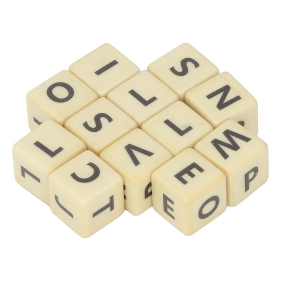 Crossword Game, Plastic Travel Scrabble Game with Storage Case for Adults Kids, Educational and Fun Language Game