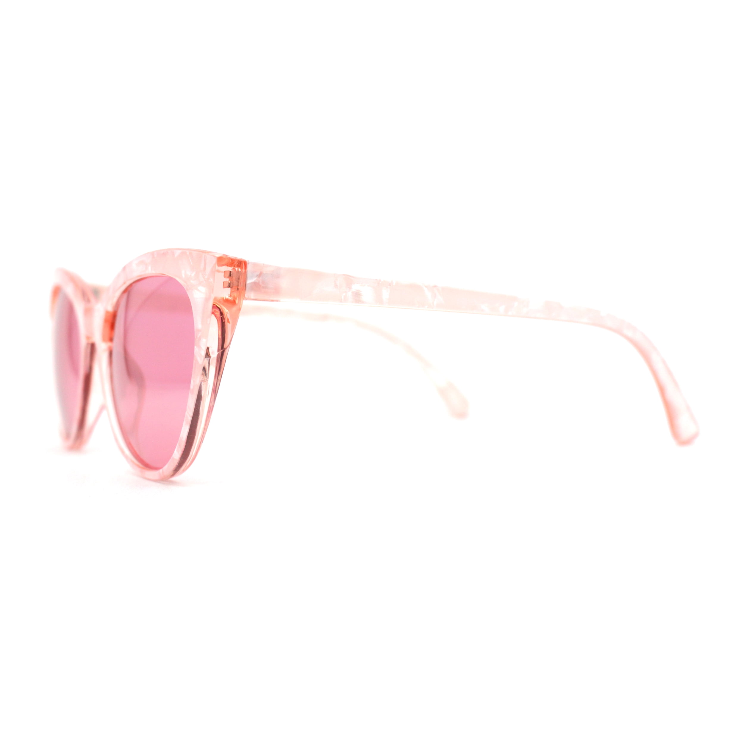 Womens Pearl Color Cat Eye Sunglasses All Pink - Walmart.com