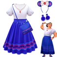 thumbnail image 1 of Vestido de princesa Mirabel de Disney para niñas, traje de Encanto para Cosplay, Carnaval, fiesta de cumpleaños, disfraz de Encanto para niños y bolsa, 1 of 4
