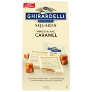 Carrés de chocolat blanc au caramel de GHIRARDELLI – Sachet (142 g)