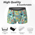 thumbnail image 2 of Men's Boxer Briefs, Conch Shells Print No.9020 Soft Comfy Mens Underwear Boxer Briefs Breathable With Widen Waist, 2 of 7