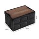 thumbnail image 3 of Almacenamiento De Coches Almacenamiento De Coches Caja de almacenamiento plegable para maletero de coche, tapa de madera, organizador para acampar al aire libre (negro), 3 of 4