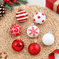 thumbnail image 5 of Lksixu Christmas Tree Ball Ornaments Gift Box Set, 50 Pcs Red & White Shatterproof Glitter Multi-Style Hanging Ball Bauble Sphere, Christmas Decorations Christmas Theme Pendant for Wedding Party, 5 of 6